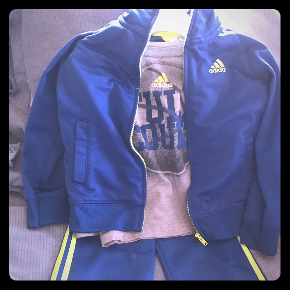 3 piece track suit and long sleeve shirt